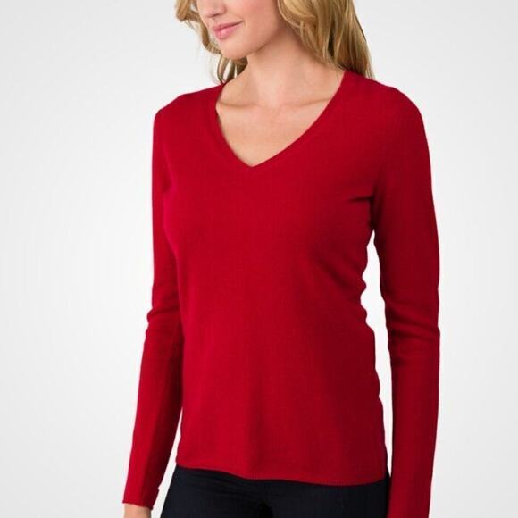 Calvin Klein Jeans V Neck Marino Wool Sweater Women's Pullover Basic Preppy XS - Picture 1 of 7